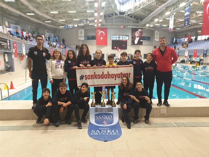 SANKO Okulları yüzücüleri 25 Aralık Gaziantep’in Kurtuluşu Yüzme Müsabakası’nda çeşitli kategorilerde toplam 36 madalya, bir birincilik ve iki &uu..