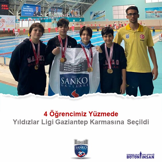 Gençlik ve Spor Bakanlığı tarafından Adıyaman’da düzenlenen “Anadolu Yıldızlar Ligi Kız-Erkek Yüzme Grup Müsabakaları”nda Yıldızlar ligi Gaziantep kar..