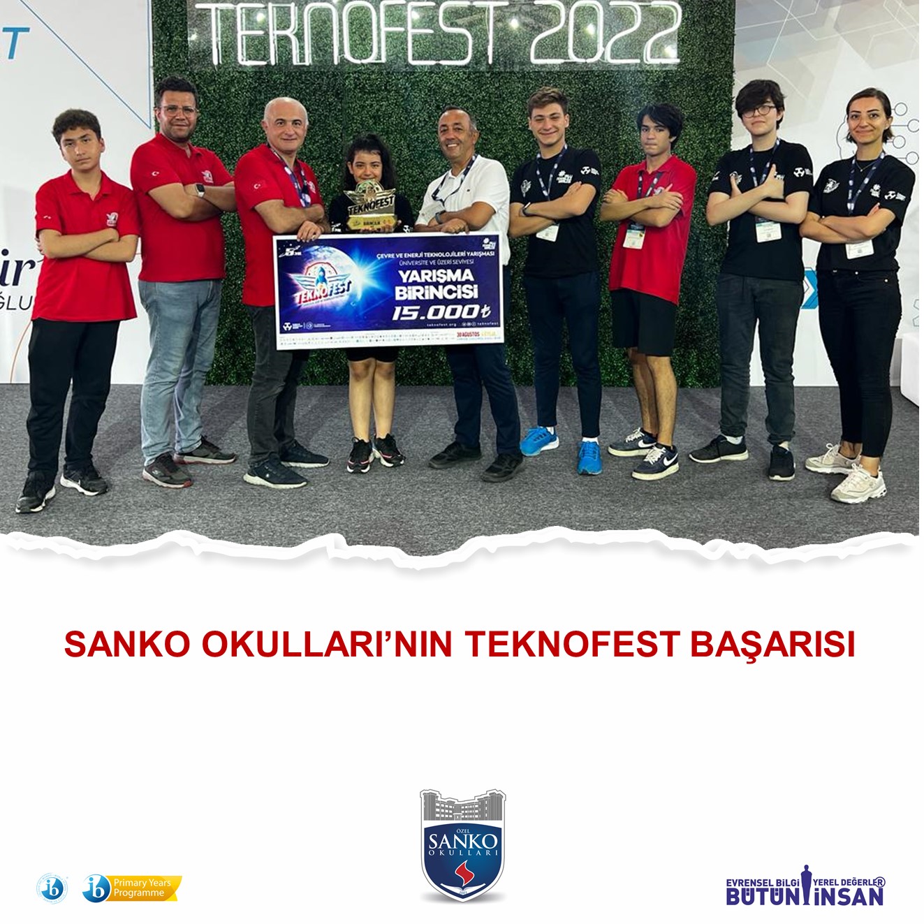 SANKO Okulları, dünyanın en büyük Havacılık, Uzay ve Teknoloji Festivali TEKNOFEST 2022 finallerine dört projeyle katıldı. 
SANKO Okulları, Samsun Çarşamba H..