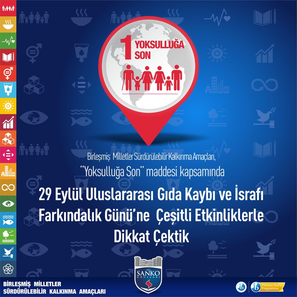 Birleşmiş Milletler Sürdürülebilir Kalkınma Amaçları “Yoksulluğa Son” Maddesi Kapsamında 29 Eylül Uluslararası Gıda Kaybı ve İsrafı Farkındalık Günü’ne Çeşitli Etkinliklerle Dikkat Çektik