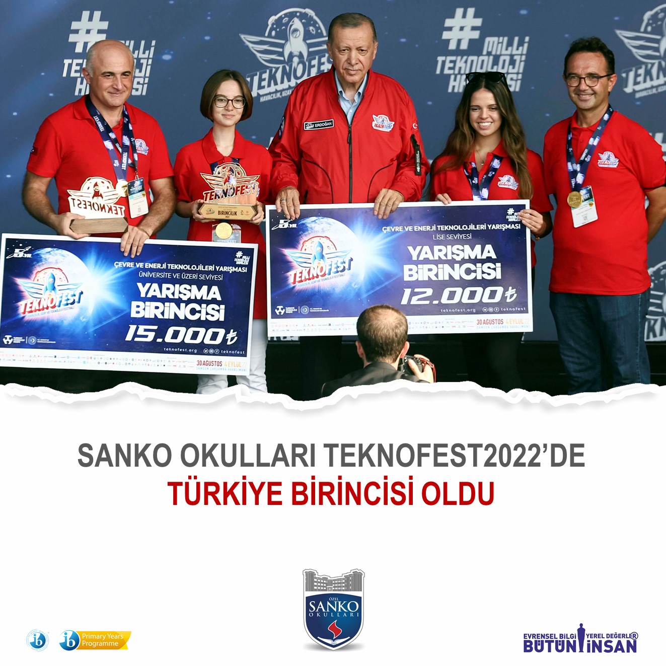 SANKO OKULLARI’NDAN TEKNOFEST’TE GURURLANDIRAN BİRİNCİLİK