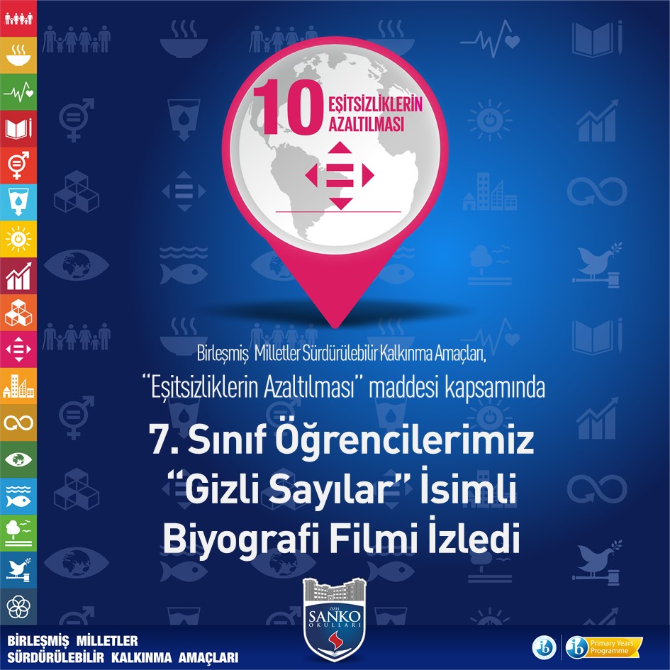 SANKO Okulları 7. sınıf öğrencilerimiz Sosyal Bilgiler Dersinde Birleşmiş Milletler Sürdürülebilir Kalkınma Amaçlarından “Eşitsizliklerin Azaltılması” ..